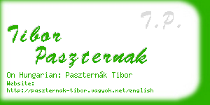 tibor paszternak business card
